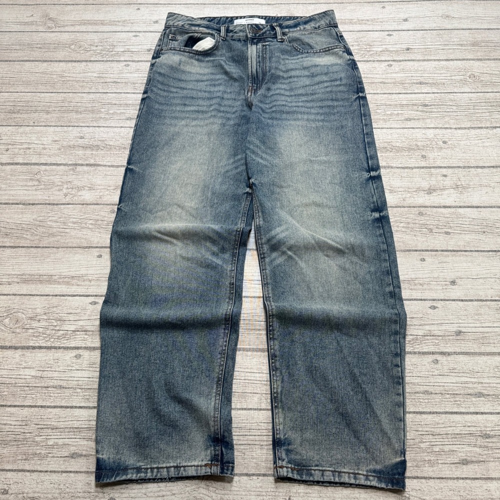 NEW UH Denim Baggy Jeans Men's 32 Blue Wide Leg Relaxed Fit Skater Streetwear